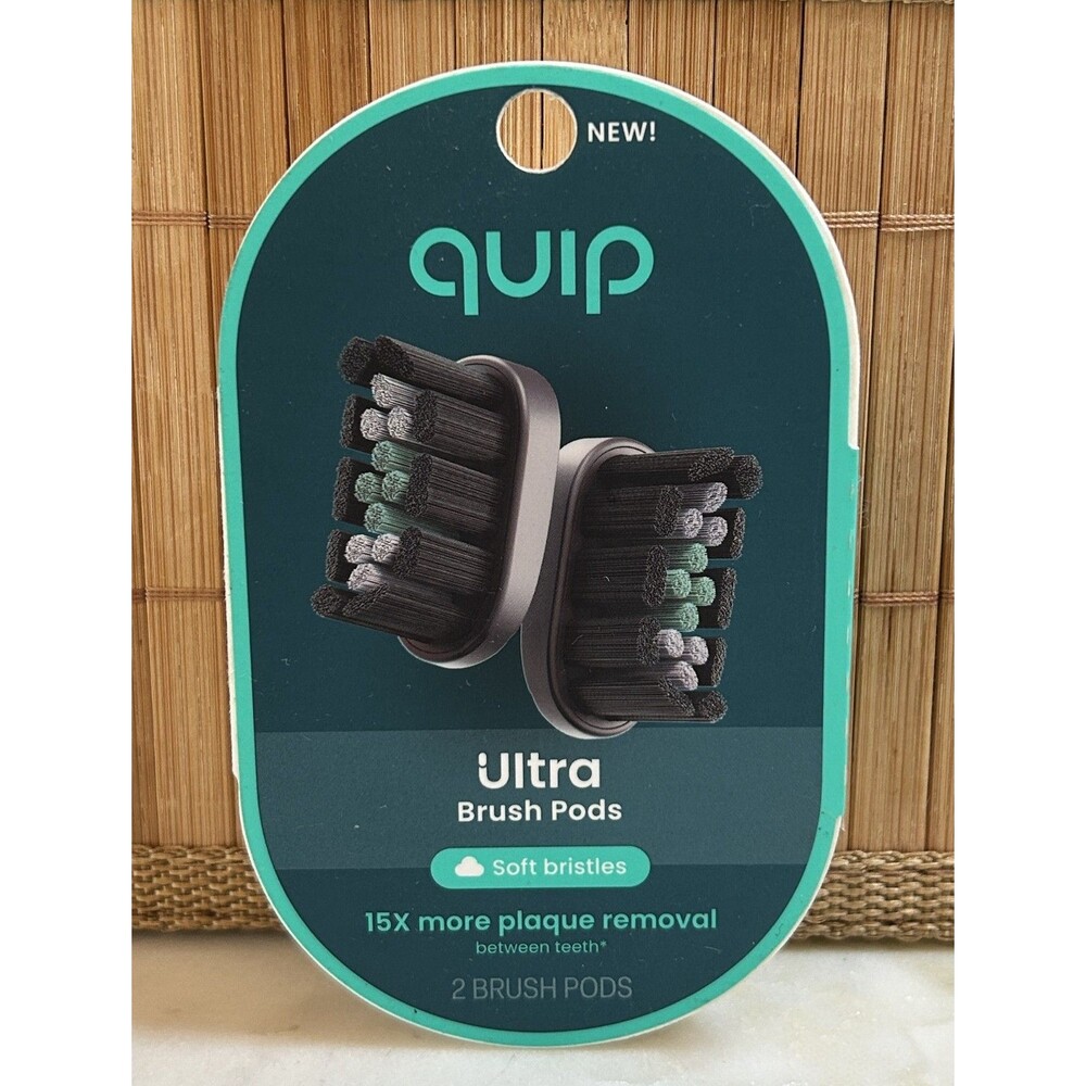 quip Ultra Easy Click Brush Pod Sonic Electric Toothbrush Replacement Heads BN